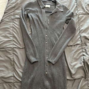Aritzia knit button down dress